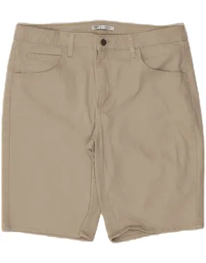 LEE Womens Riders Mid Rise Bermuda Shorts US 14 XL W32 Grey Cotton Compression Support Layer Odor-resistant