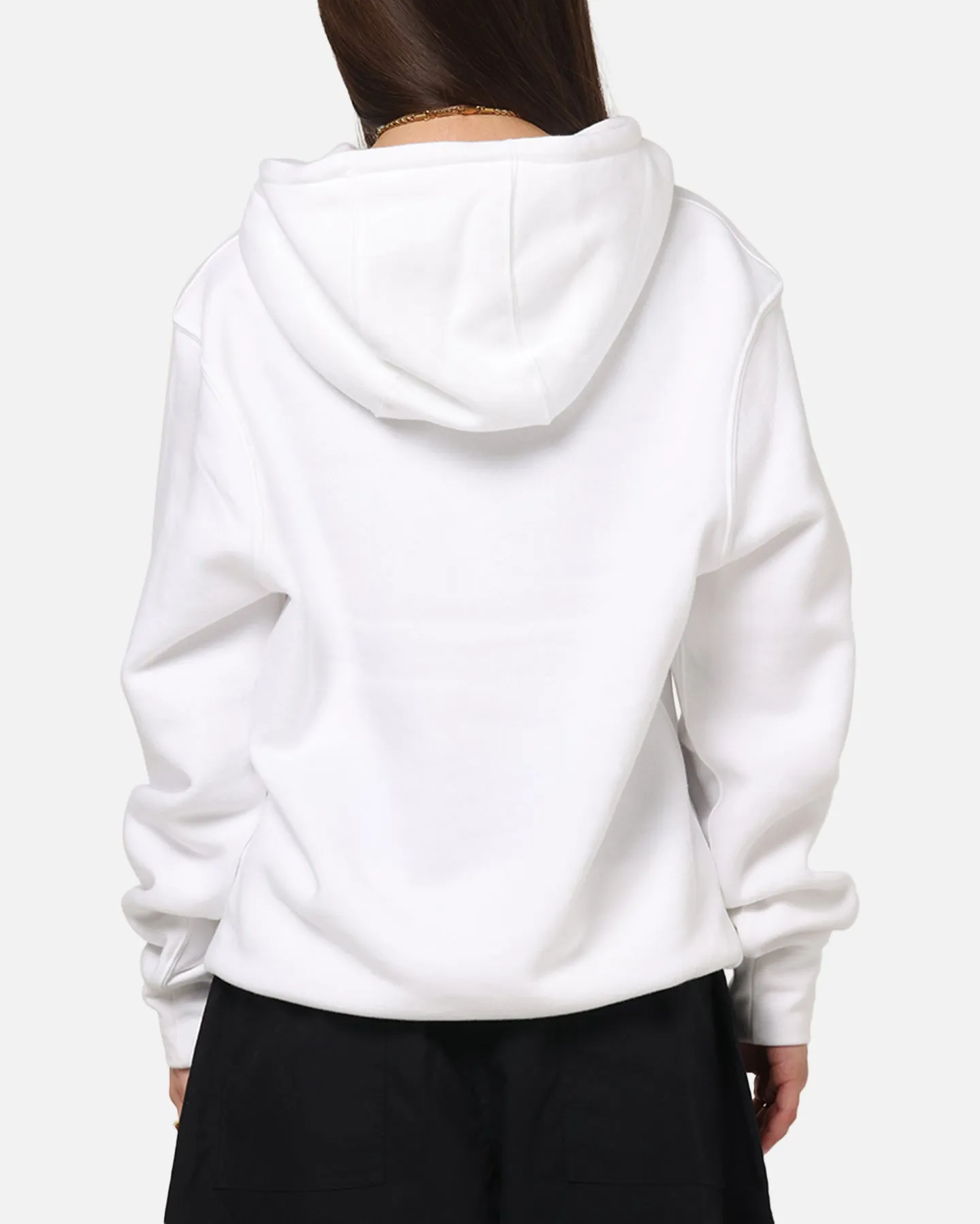 Active Outfit Ibex like Nike Club Pullover Fleece Hoodie White/White/Black