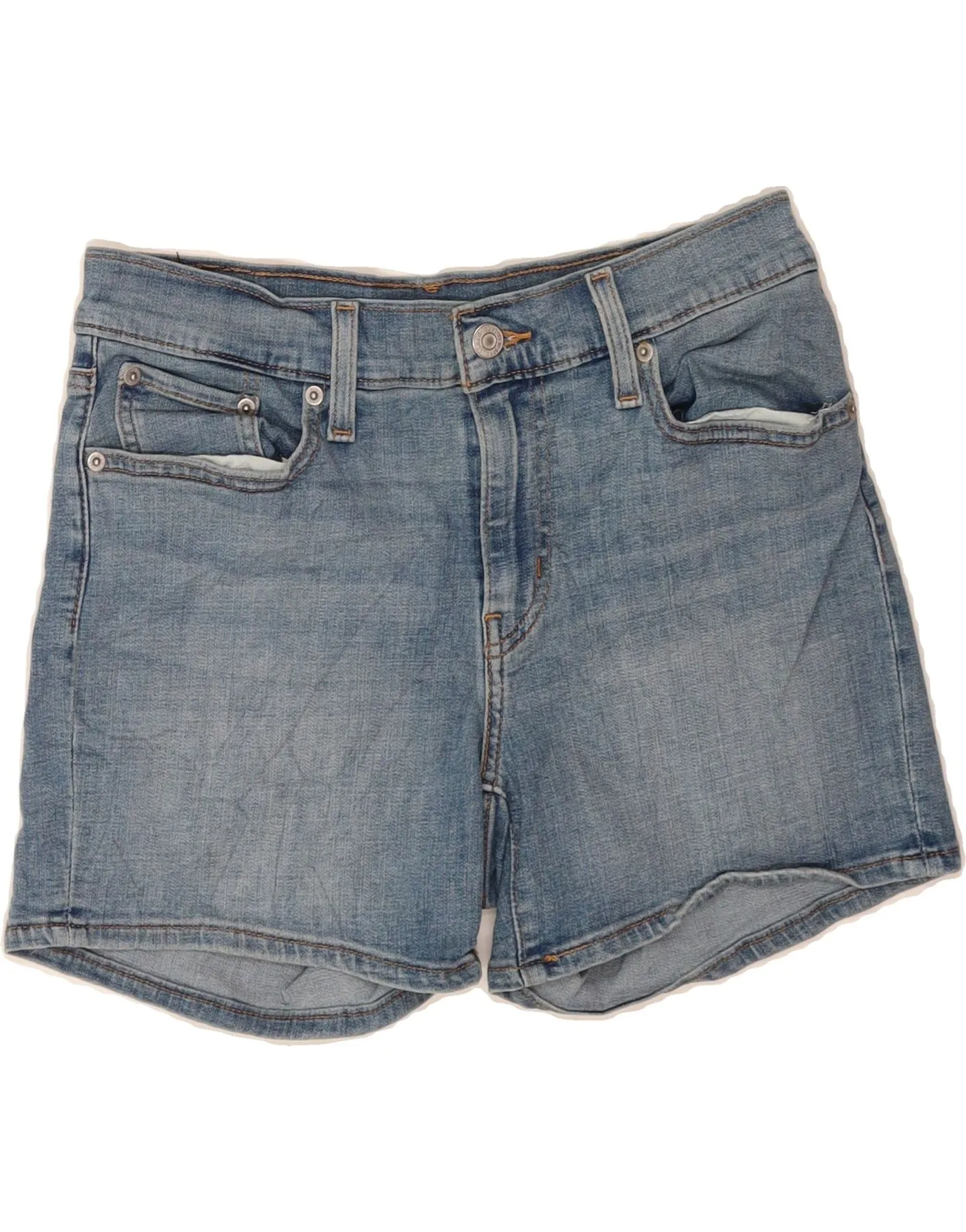 Seamless Comfort LEVI'S Womens Denim Shorts W28 Medium Blue Cotton
