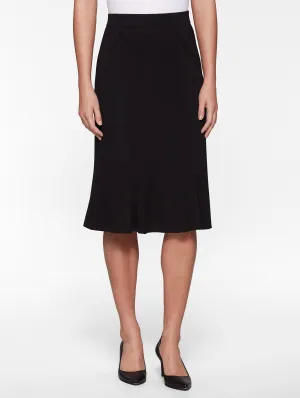 Clean Finish Gored Mylana Knit Skirt, Black - True Fit