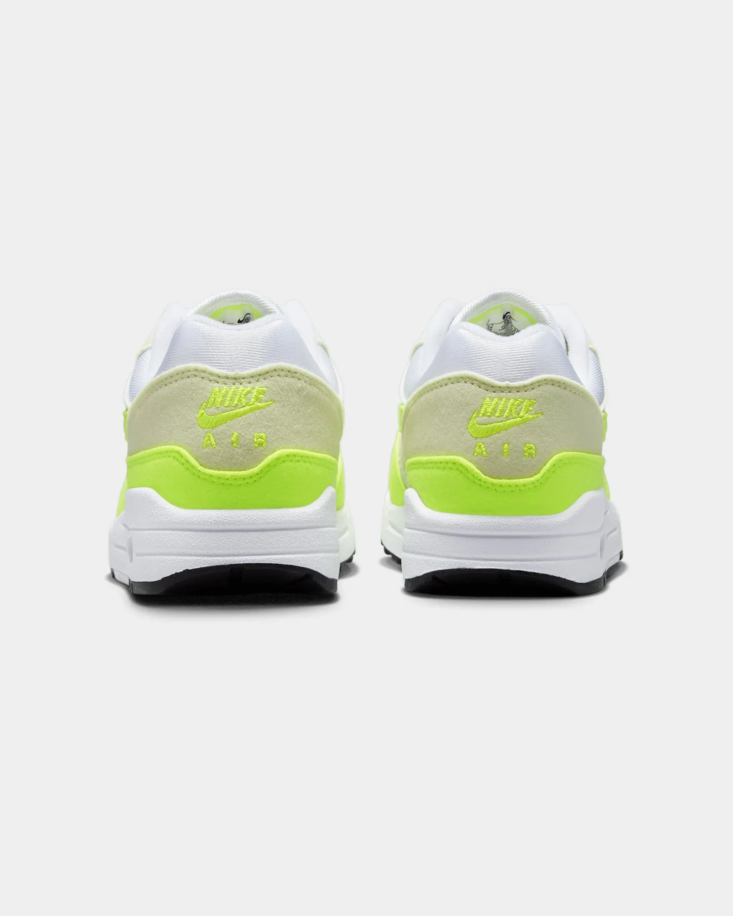 Nike Women's Air Max 1 '87 "Volt Suede" White/Volt-Sea Joy Mood Ocean Walk