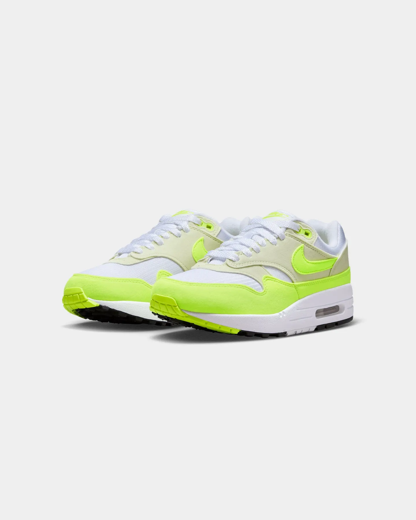 Memory Foam Standing All Nike Women's Air Max 1 '87 "Volt Suede" White/Volt-Sea