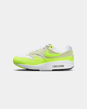Nike Women's Air Max 1 '87 "Volt Suede" White/Volt-Sea Crystal Glow Heat Guard