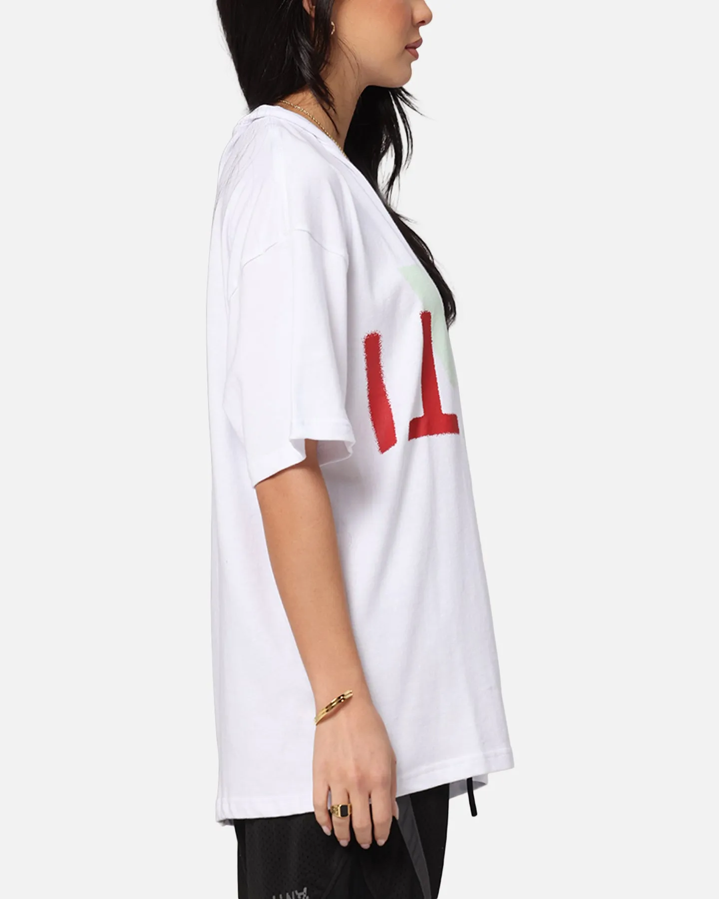 The Anti Order Echo Spray Drop Shoulder T-Shirt White Layering Essential