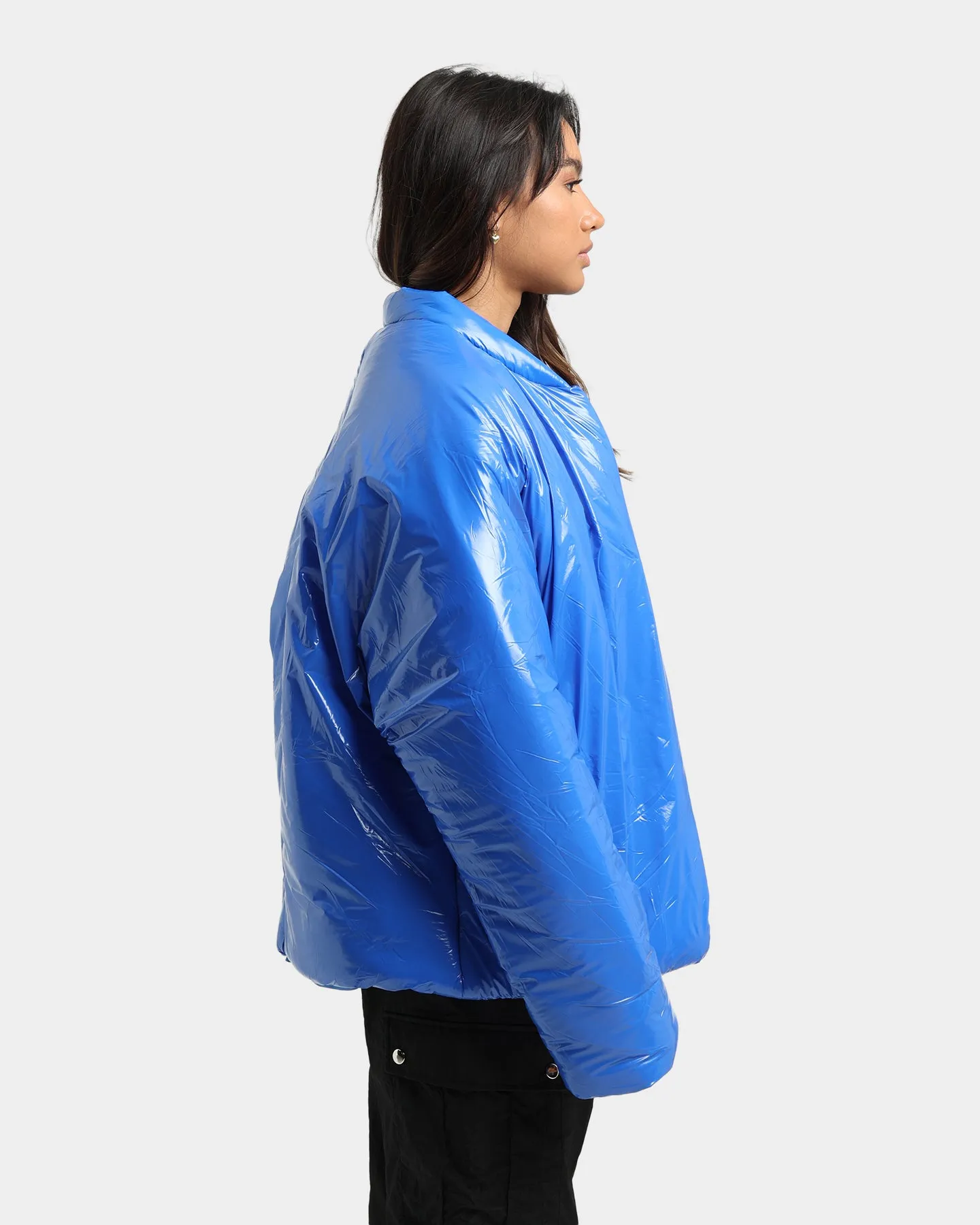 Club Paradise  Paxton Puffer Jacket Blue Stretch Panels