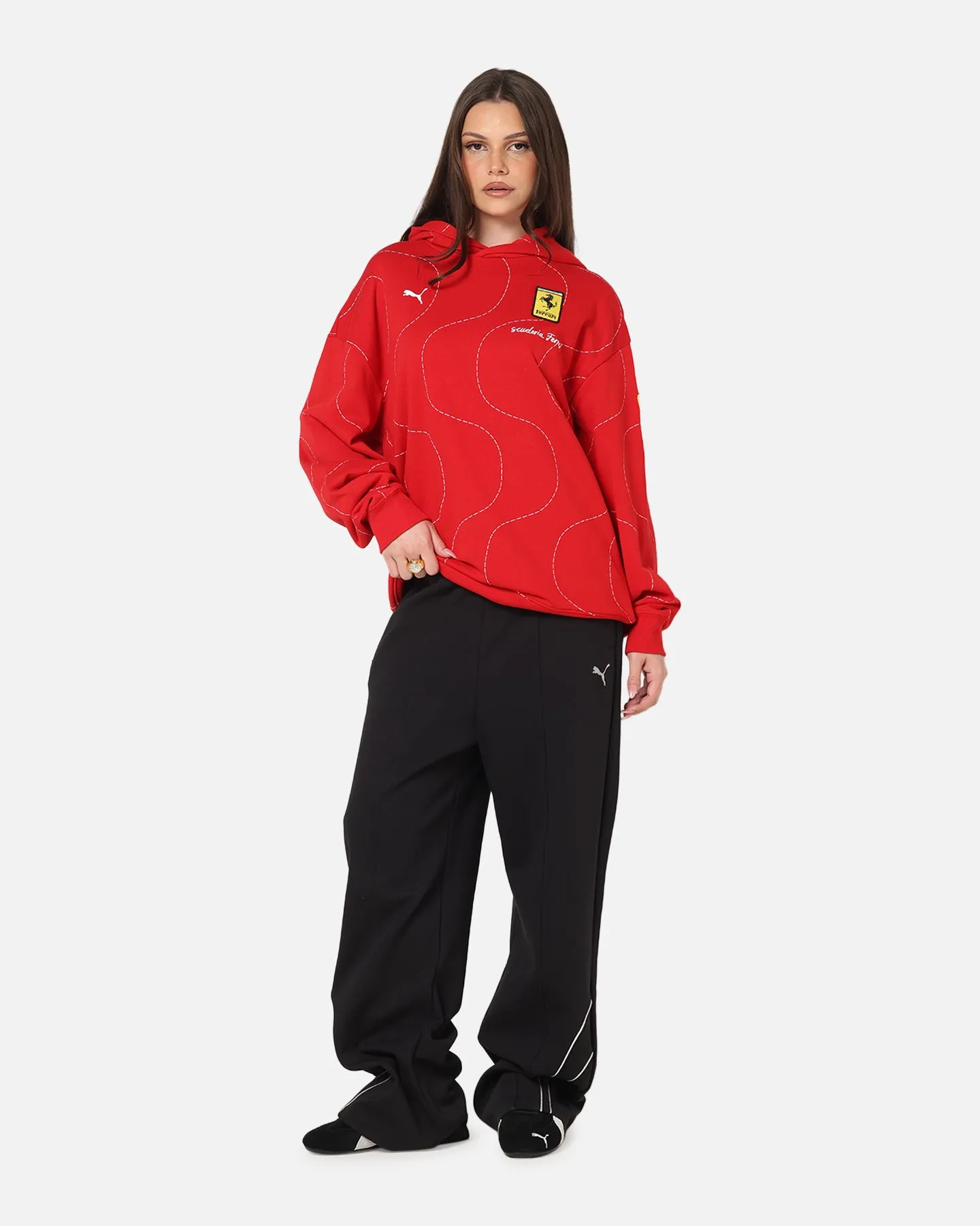 Suburban style Puma X Scuderia Ferrari Monza Hoodie Rosso Corsa