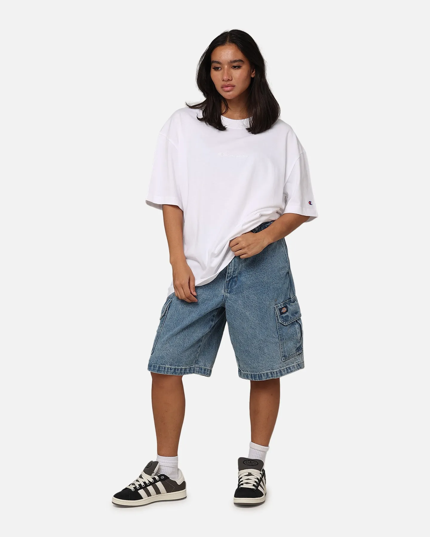 Informal charm Champion Heritage New Script T-Shirt White