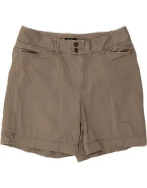 EDDIE BAUER Womens Mercer Fit Casual Shorts US 10 Large W34 Grey Cotton Flexible Stitching Crisp Look