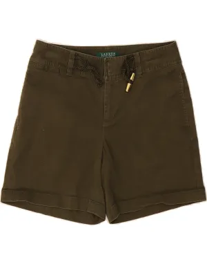 RALPH LAUREN Womens Petite Chino Shorts US 2 XS W28  Khaki Cotton Stylish Outfit