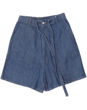 sustainable product Cozy Fit VINTAGE Womens Wide Leg High Waist Denim Shorts Small W27 Blue Cotton