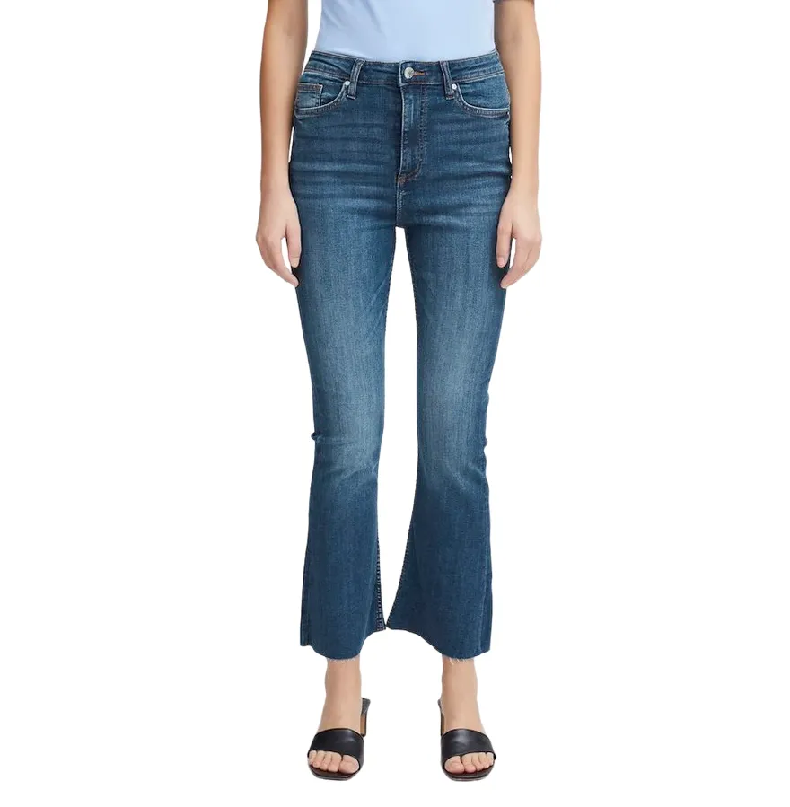 Utility Style b.young pantalone jeans da donna svasati LOLA LUNI 20814291 200461 blu medio