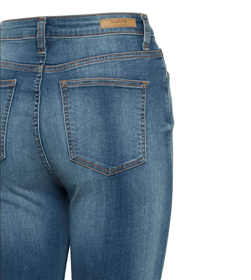 Trendy Sunny Vibes b.young pantalone jeans da donna svasati LOLA LUNI 20814291 200461 blu medio