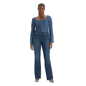 Match With All Casual Friday Durable Athlete Fit Levi's pantalone jeans da donna a vita alta a zampa 725 blu scuro