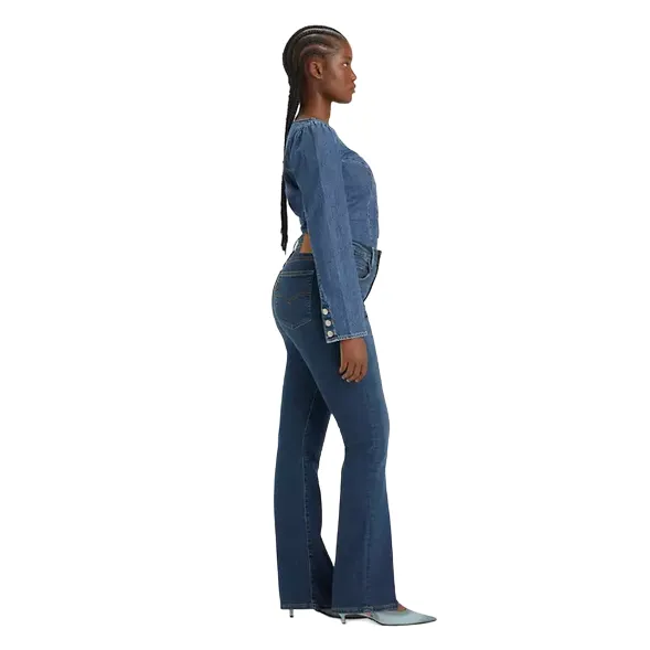 Levi's pantalone jeans da donna a vita alta a zampa 725 blu scuro General Fit Trendy Sunny Vibes