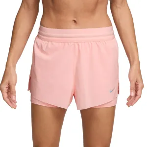Nike Swift Womens Dri-Fit Mid-Rise 2-In-1 Running Shorts Relaxed Style UV Protection
