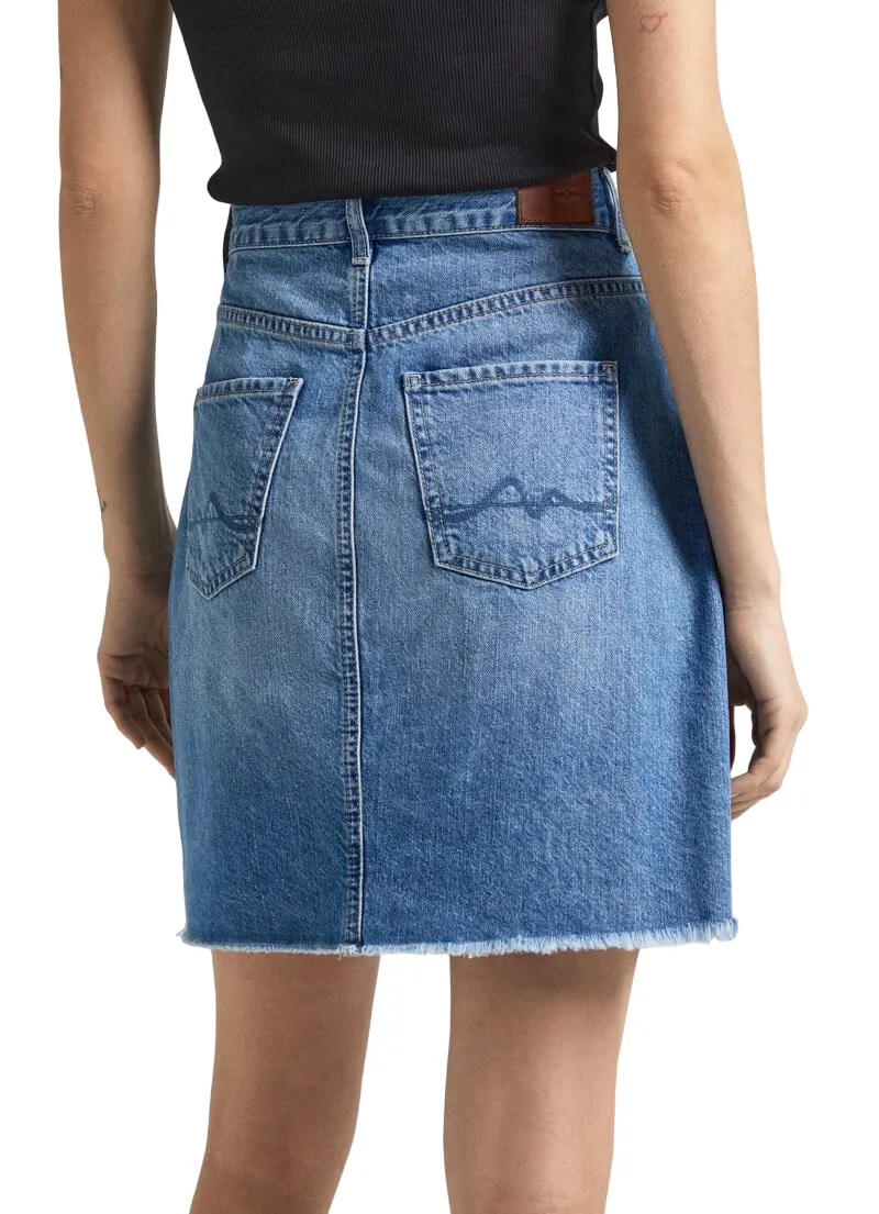 Minimalist Rainy Day Vintage Lover Stylish Vibrant Pepe Jeans minigonna da donna in denim HW PL901124MN9 blu medio