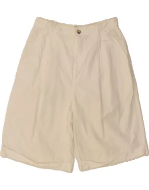 SISLEY Womens High Waist Bermuda Shorts W30 Medium White Cotton AntiOdorTreatment