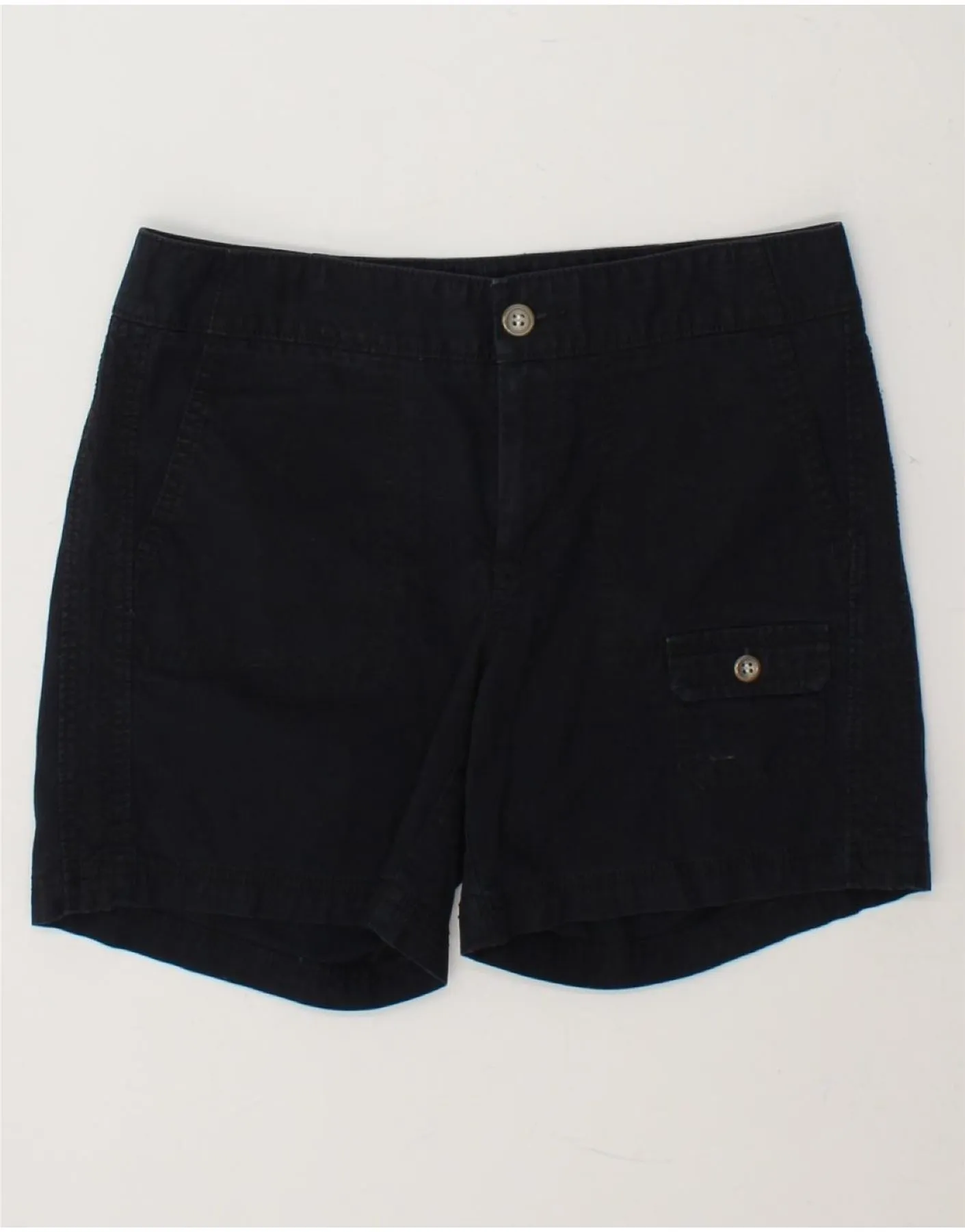 Gusseted Crotch DOCKERS Womens Curvy Mid Rise Cargo Shorts US 4 Small W30  Navy Blue