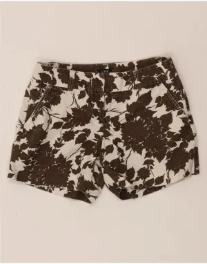 J. CREW Womens Low Fit Chino Shorts US 2 XS W28  Brown Floral Linen Durable Hemming