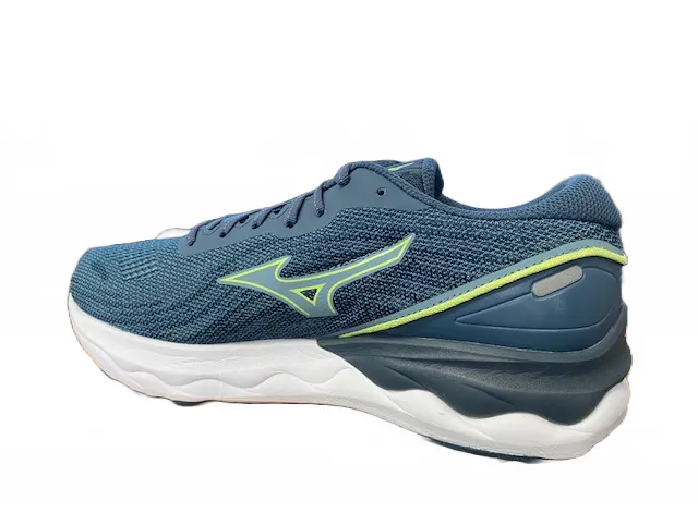 Mizuno Wave Skyrise 3 scarpa da corsa J1GC220981 smoke blue-neo lime-neon flame Stability Control Frame TextileUpper
