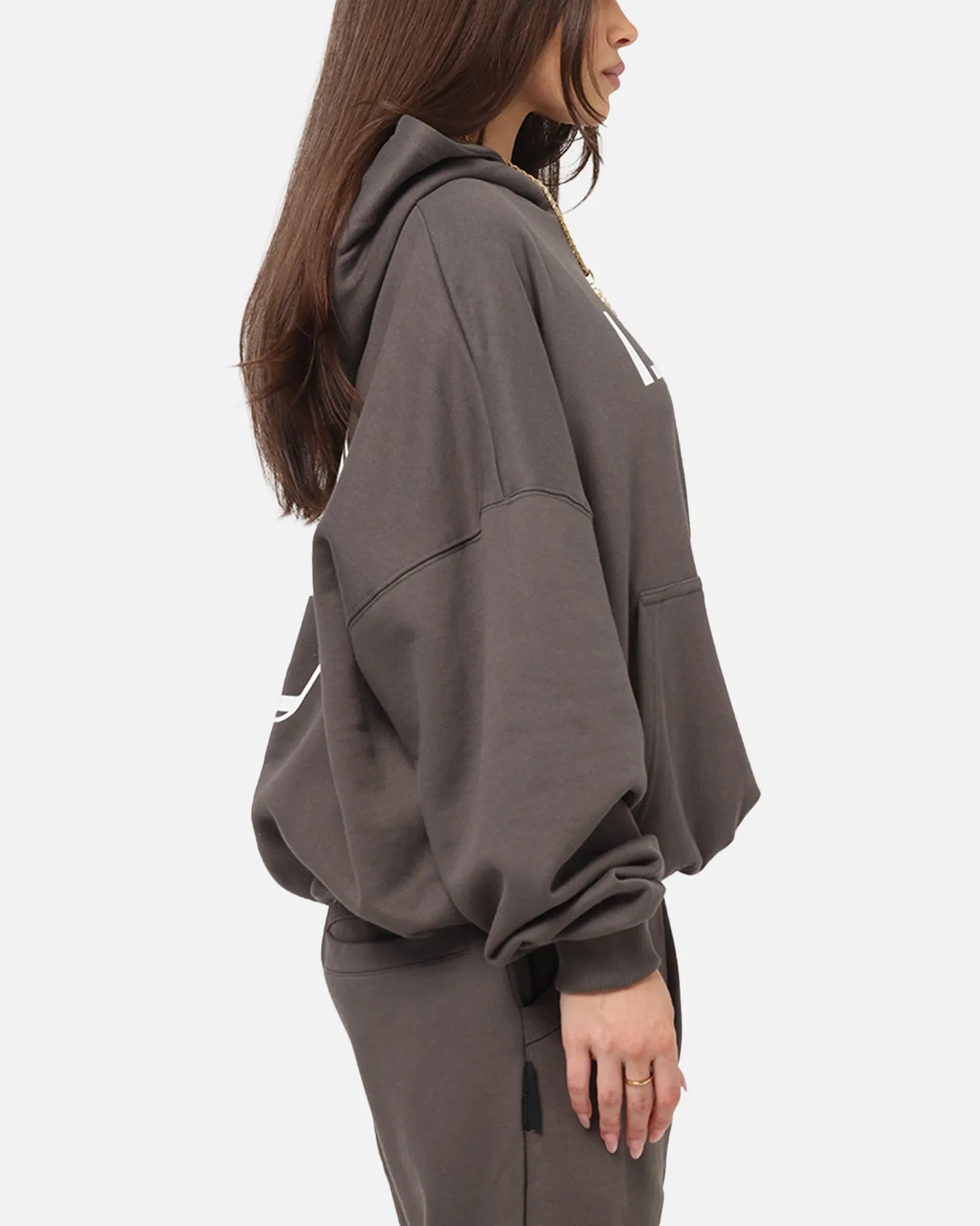 The Anti Order Reverse Logo Hoodie Charcoal Grey Modern Streetwear