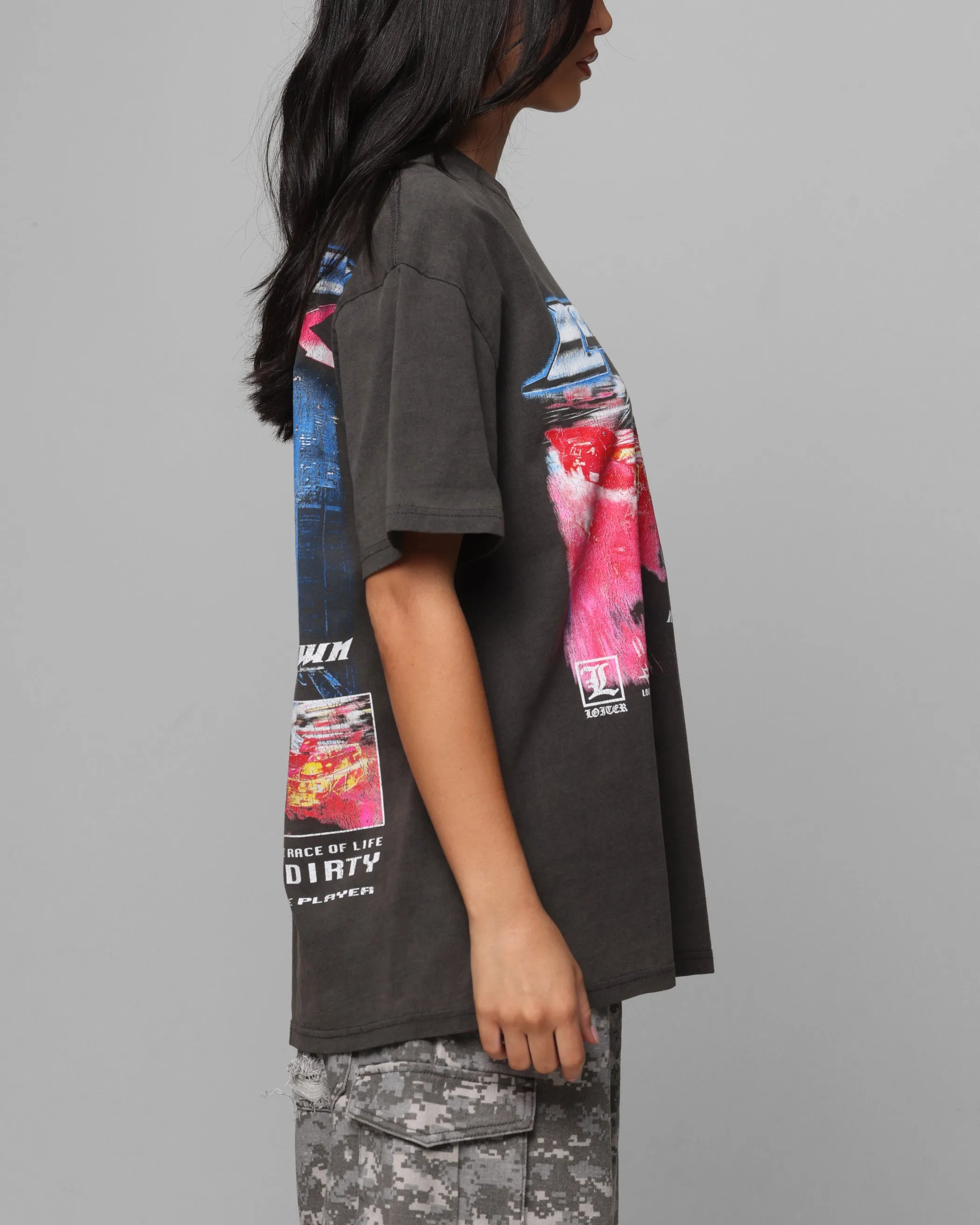 Loiter Speed Vintage T-Shirt Black Wash Cool and Comfortable Seasonal Wear