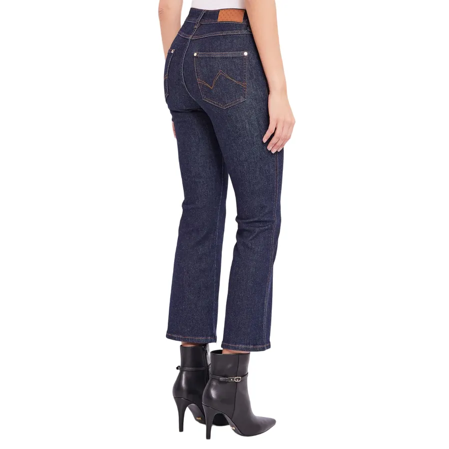 Gaud?? pantalone in jeans corto da donna Flare 421BD26015 00 blu scuro Recycled Material