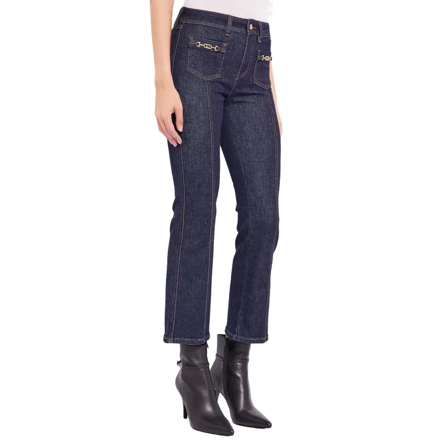 Affordable Durable Gaud?? pantalone in jeans corto da donna Flare 421BD26015 00 blu scuro