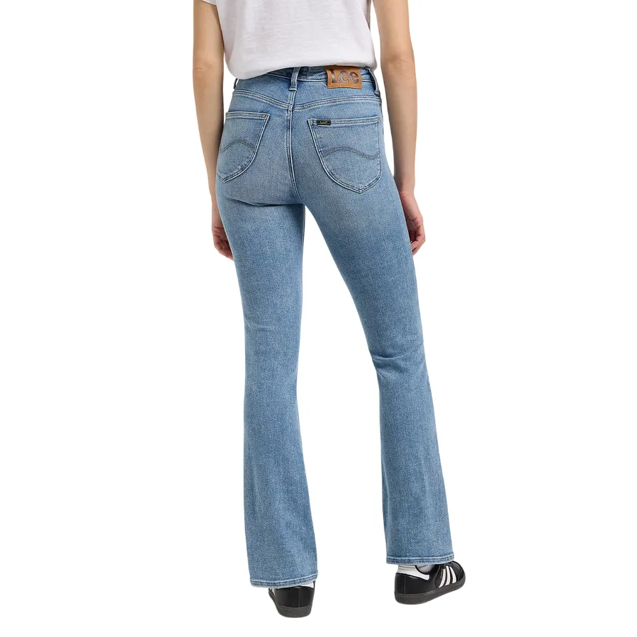 Shrink Resistant Denim Eco Conscious Denim Lee pantalone jeans da donna a zampa Breese Boot 112363797 Mid Strength azzurro sbiadito