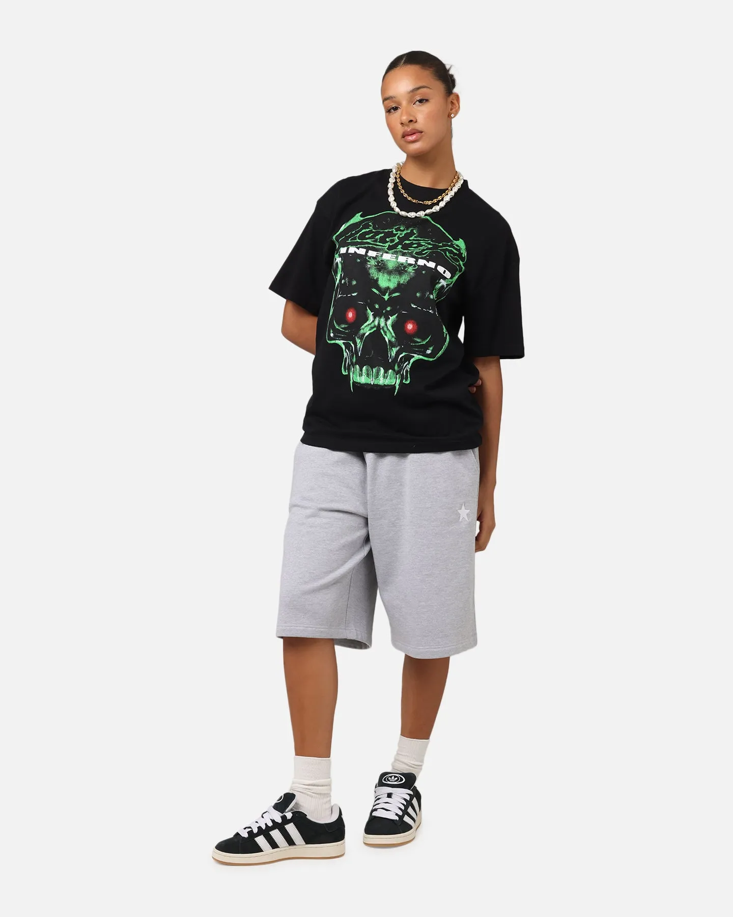 Relaxed Comfort Wear Loiter Inferno Drop T-Shirt Black