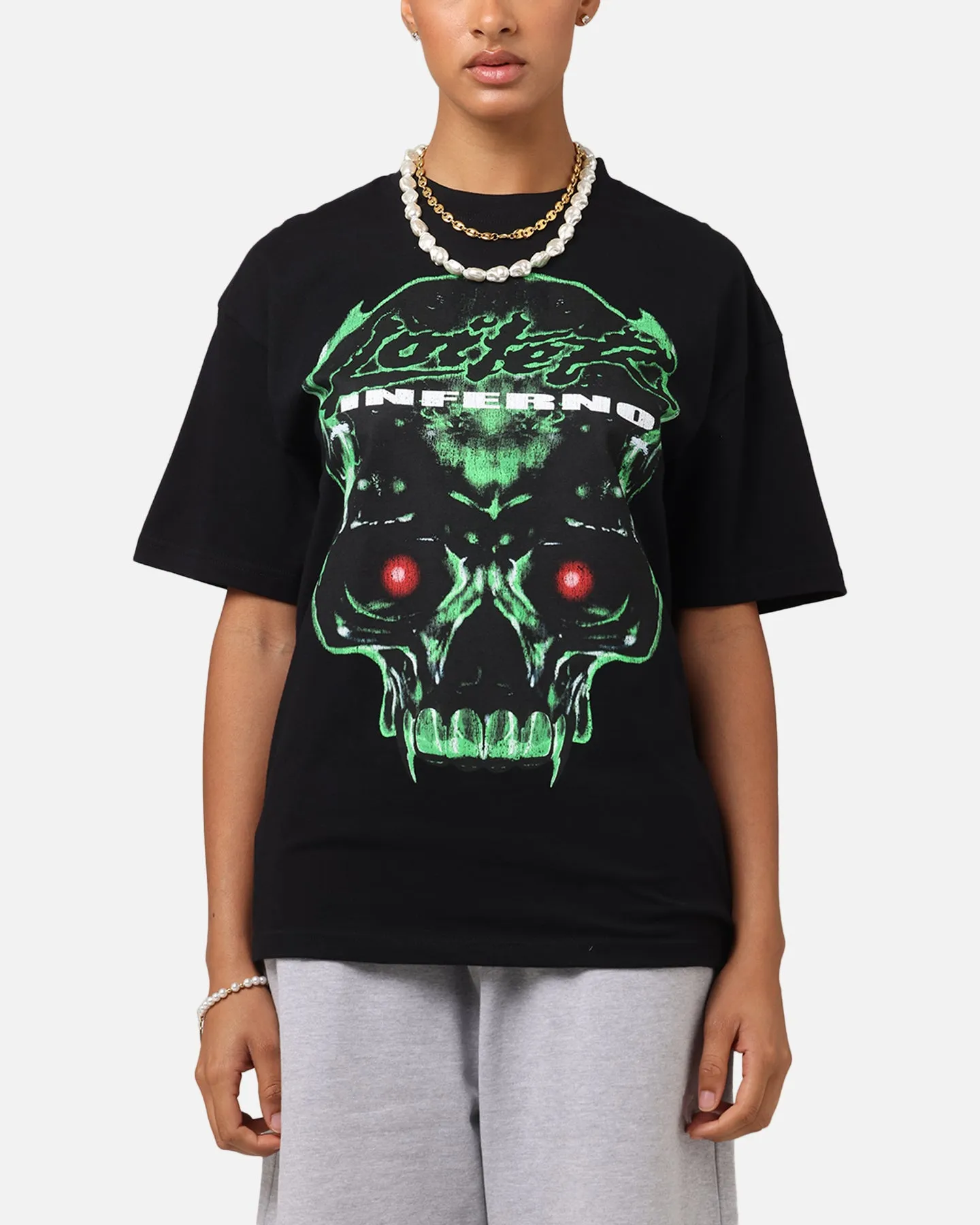 Loiter Inferno Drop T-Shirt Black Smart Casual Look