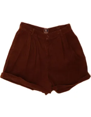 NANTUCKET ISLAND Womens High Waist Corduroy Shorts IT 46 Large W29 Brown Active Ready