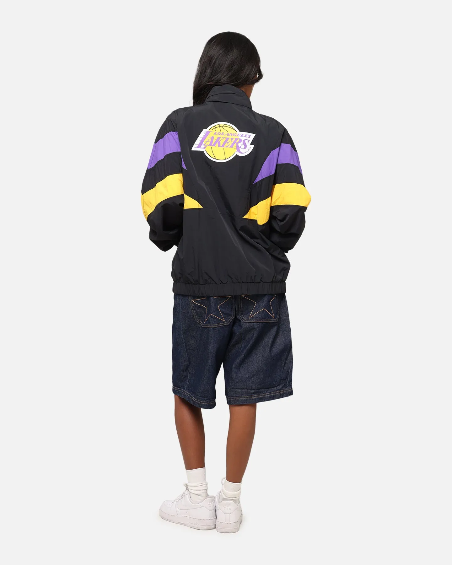 Multi Season Mitchell & Ness Los Angeles Lakers Spray Jacket Black/Purple/Yellow