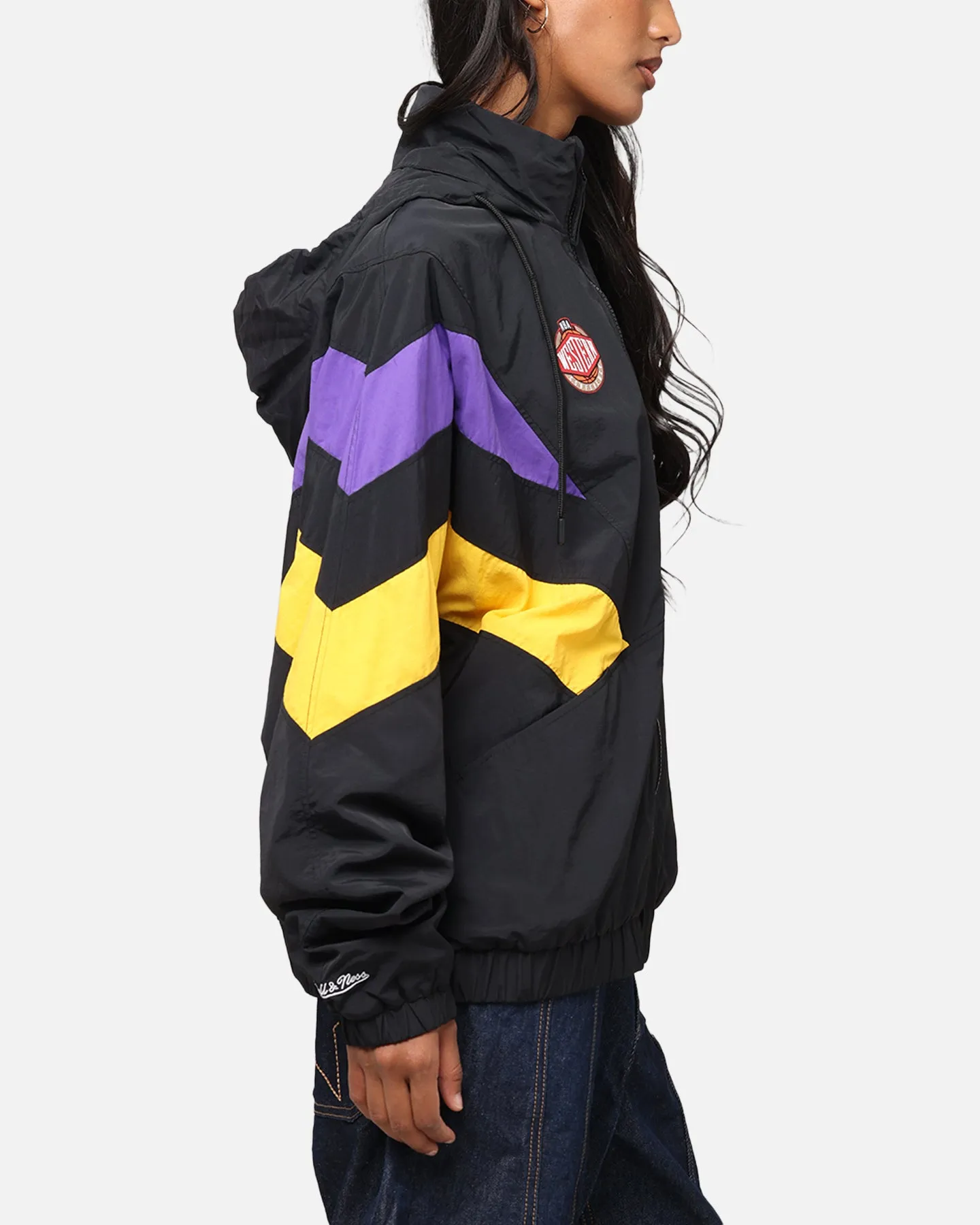 Mitchell & Ness Los Angeles Lakers Spray Jacket Black/Purple/Yellow Affordable Fray Resistant Finish