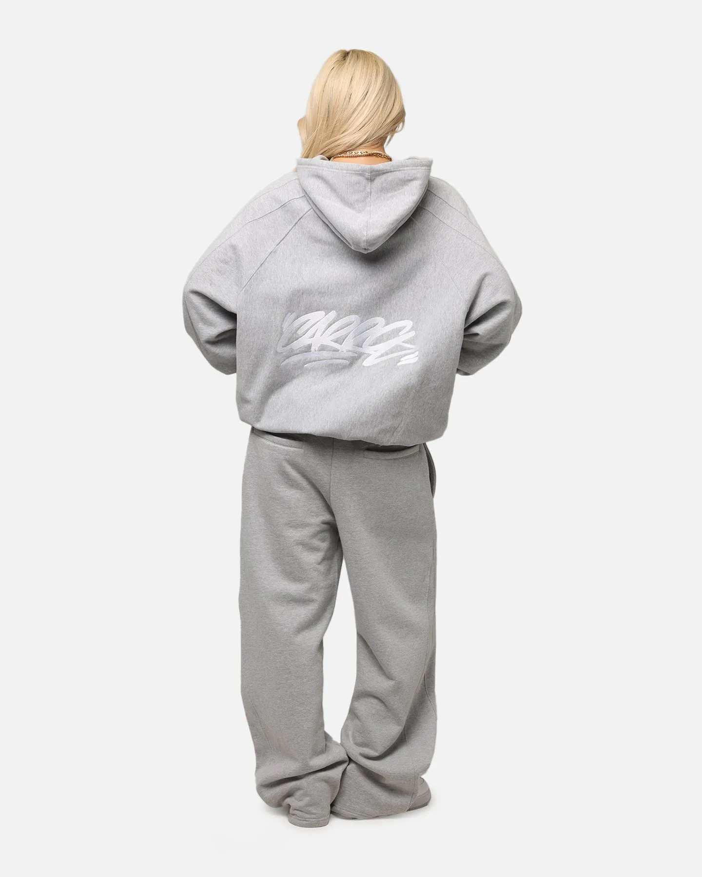 Carre Grit Zip Hoodie Grey Marle Pearl details Flexibility