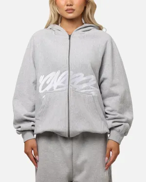 Carre Grit Zip Hoodie Grey Marle Personalizable