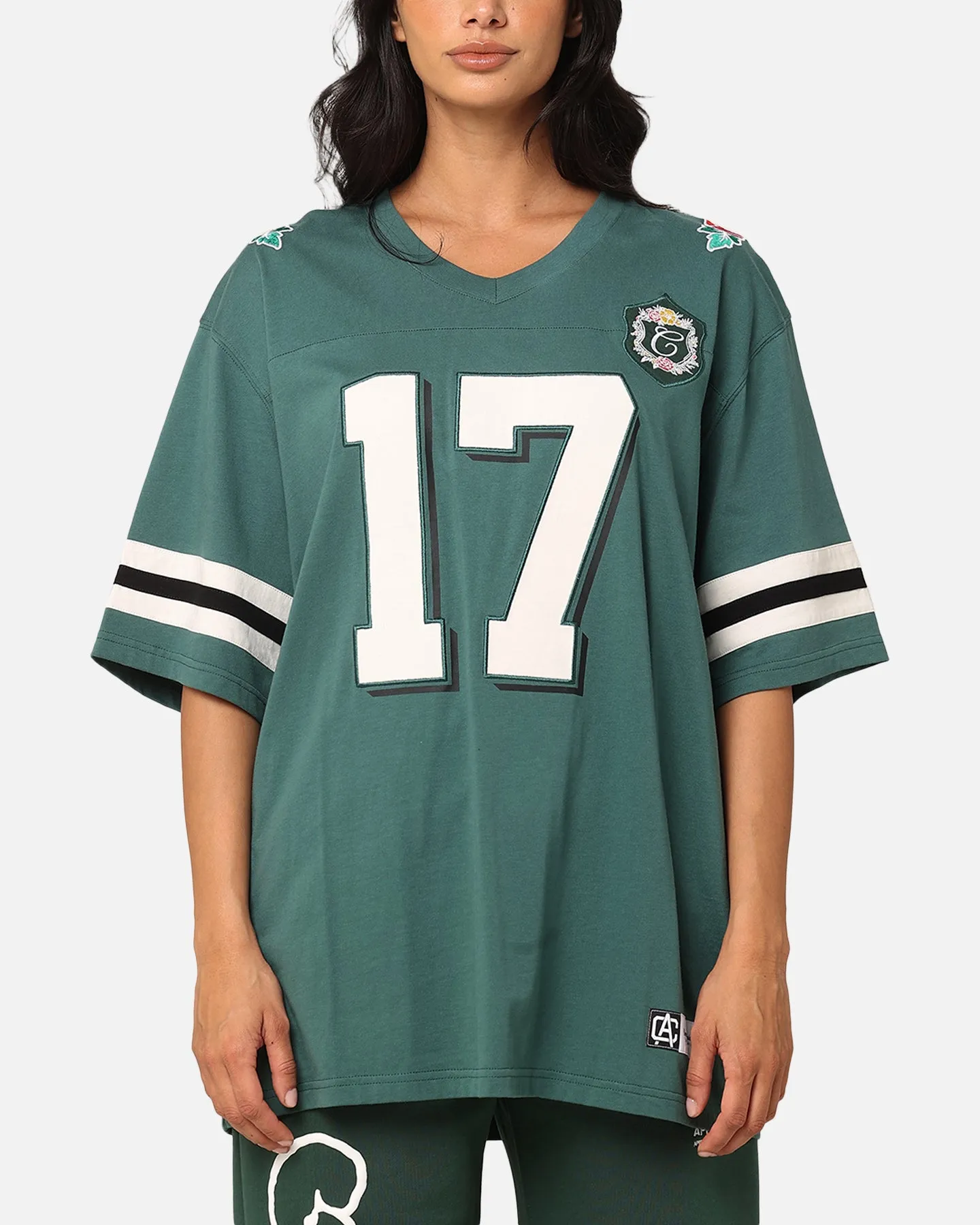 Carre Rose Bowl Football T-Shirt Green Versatile Look Functional Style