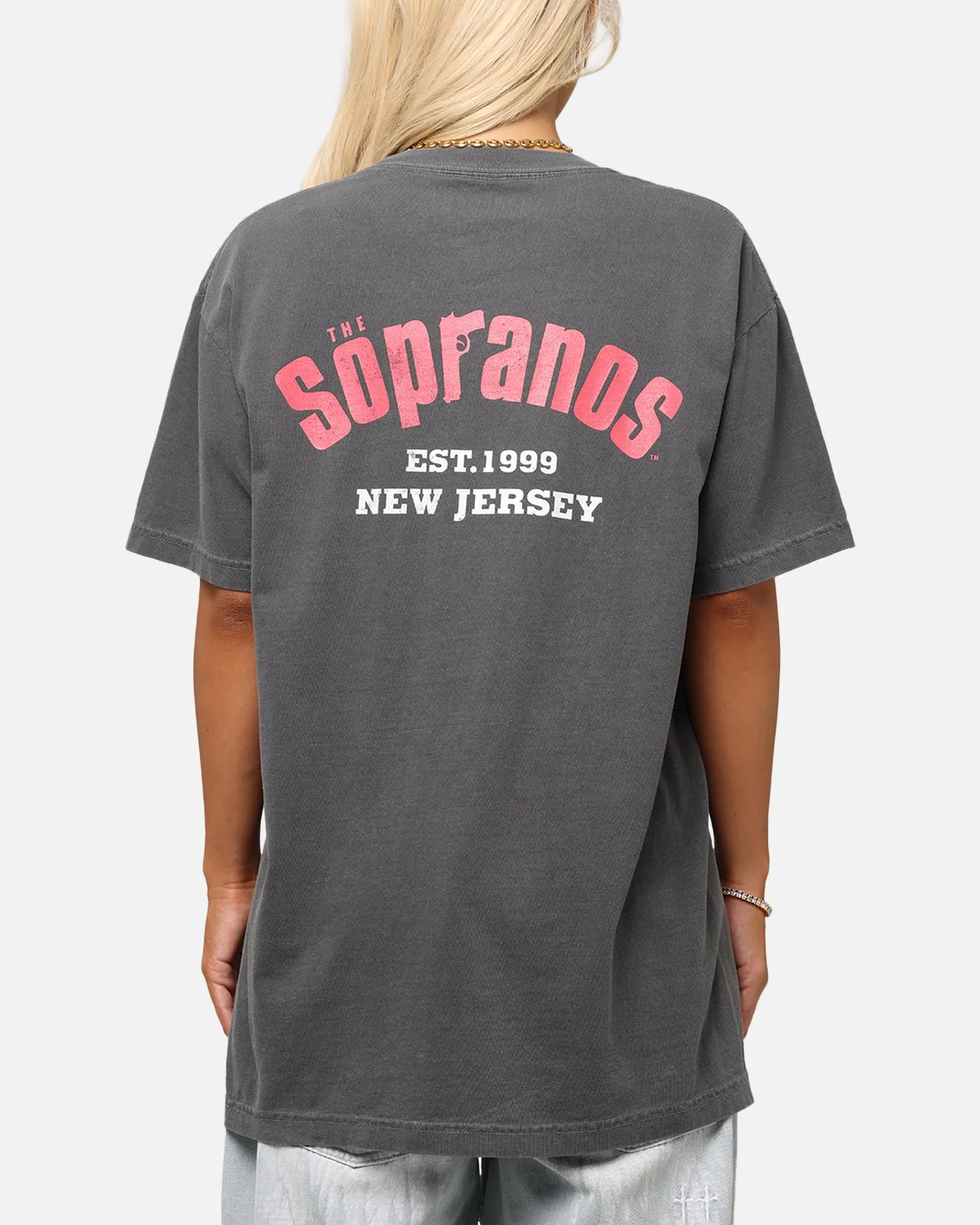 Classic Outfit Style Comfy Casual The Sopranos Post Established 1999 Vintage T-Shirt Faded Black