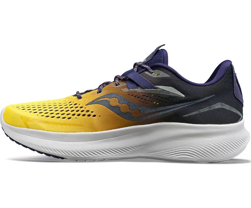Ultra Light Midsole Saucony scarpa da corsa da uomo Ride 15 S20729-65 giallo blu notte