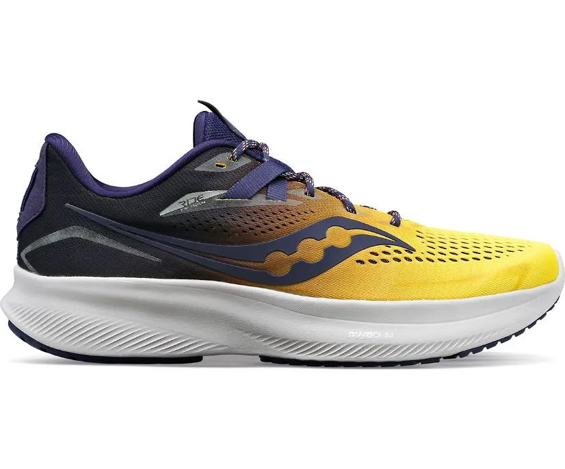 Saucony scarpa da corsa da uomo Ride 15 S20729-65 giallo blu notte Outdoor Adaptability supinated foot shoe support