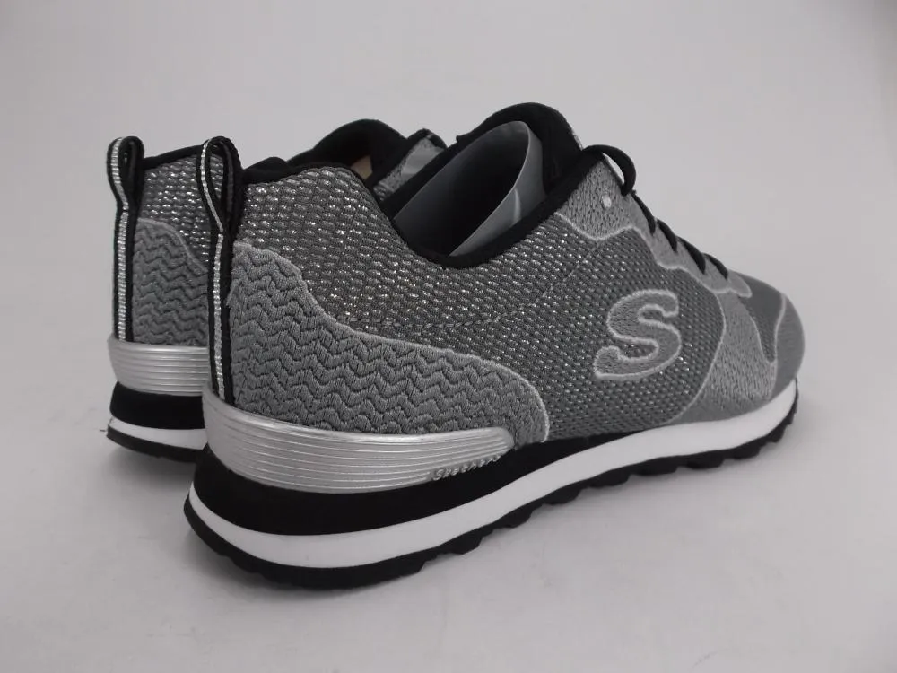 Skechers scarpa sneakers da donna Shimmer Time 117 LTGY grigio chiaro Wide - toe box high - rebound shoes
