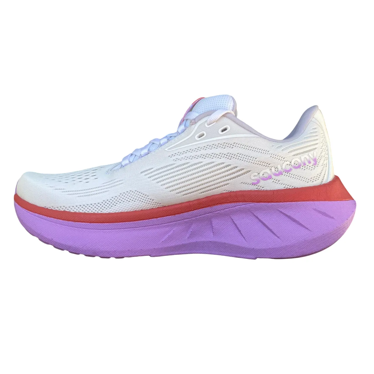 Tread Pattern Saucony Ride 18 S11000-240 Scarpe Running Donna Bianco-Corallo