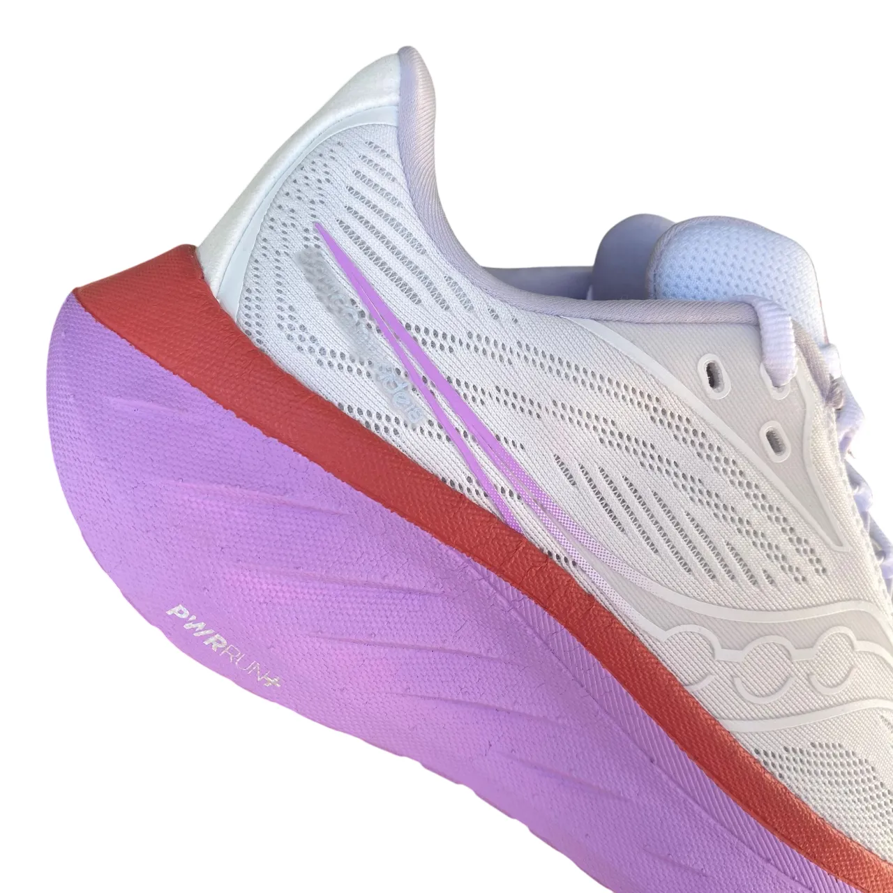 forefoot - strike shoes Contoured Arch Bridge Saucony Ride 18 S11000-240 Scarpe Running Donna Bianco-Corallo