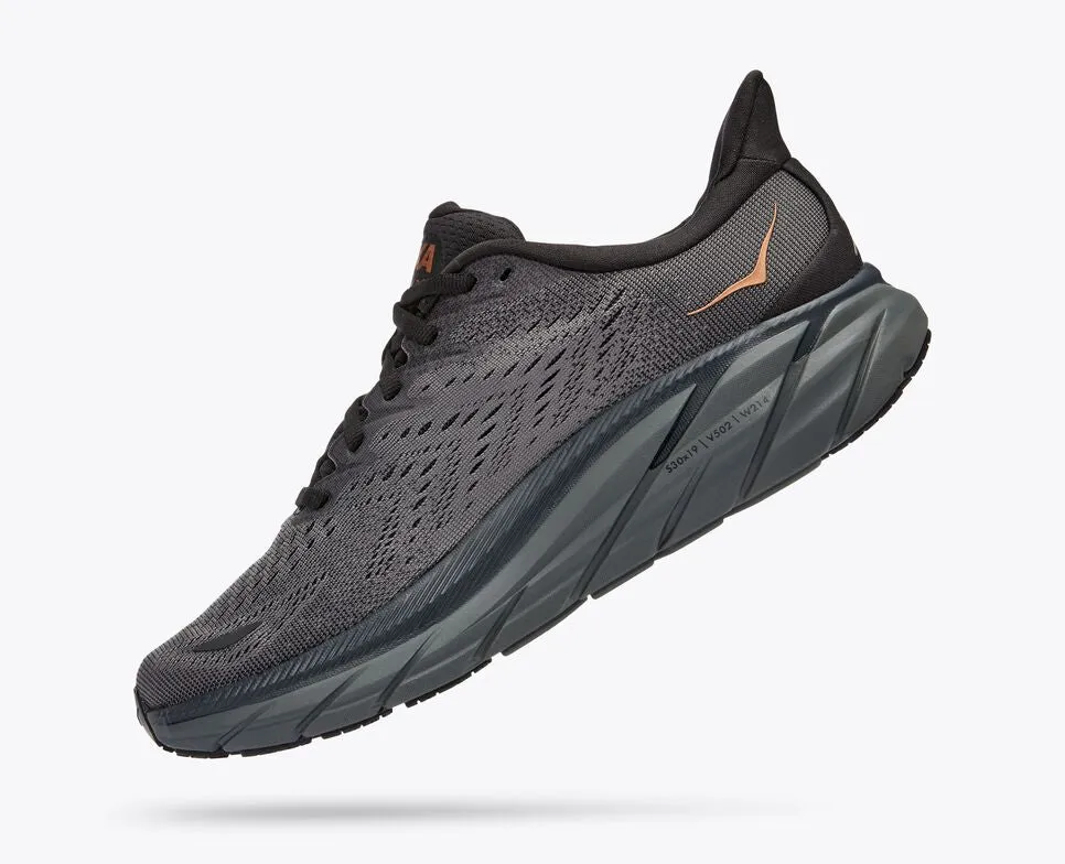 Hoka One One scarpa da corsa da donna Clifton 8 1119394/ACPP antracite-rame roomy fit shoes evening runner