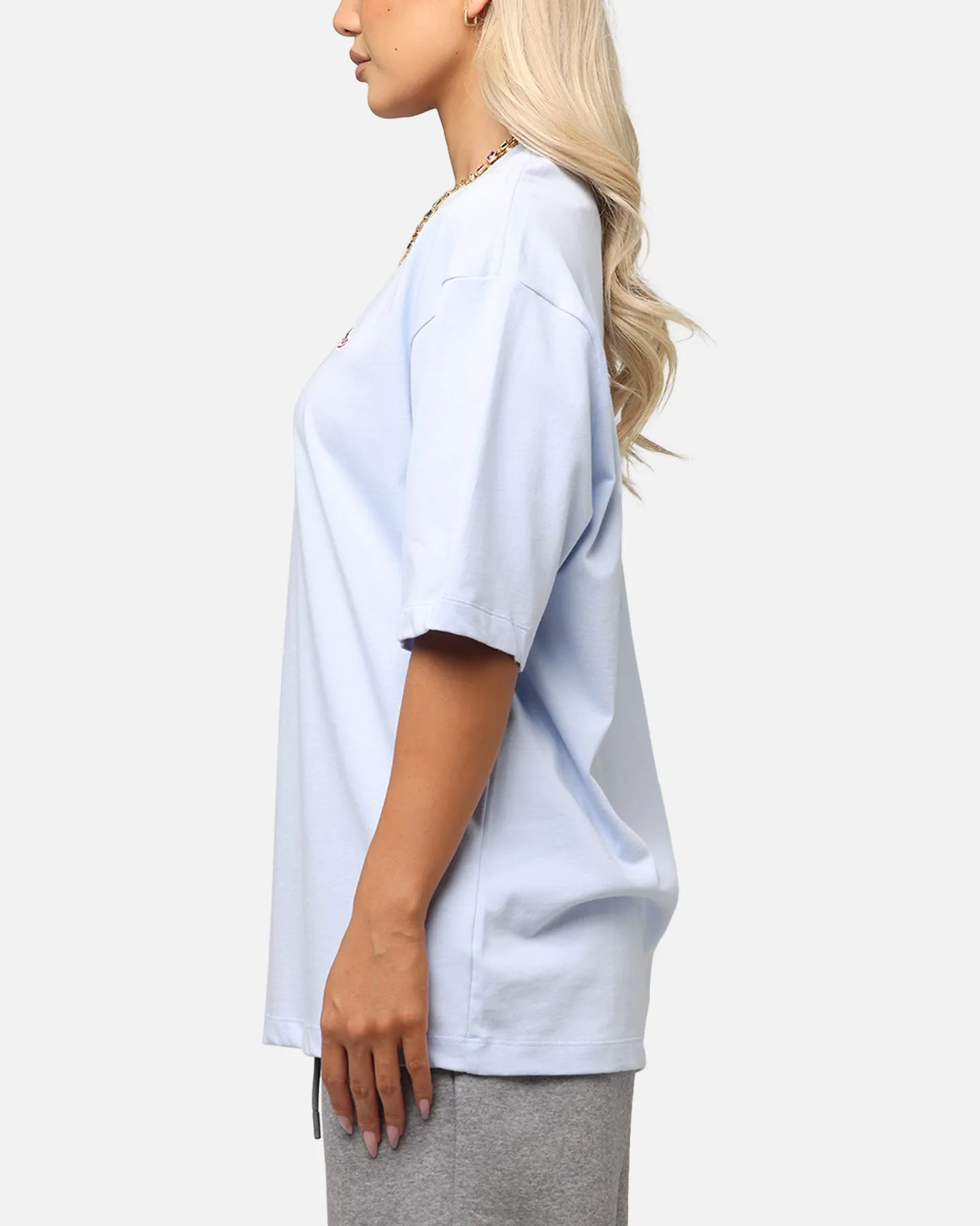 High Density Cotton Jordan Brand Sneaker Patch Crew T-Shirt Blue/Black