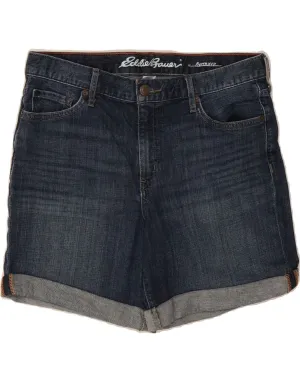 EDDIE BAUER Womens Boyfriend Fit Denim Shorts US 4 Small W32  Blue Cotton soccer shorts