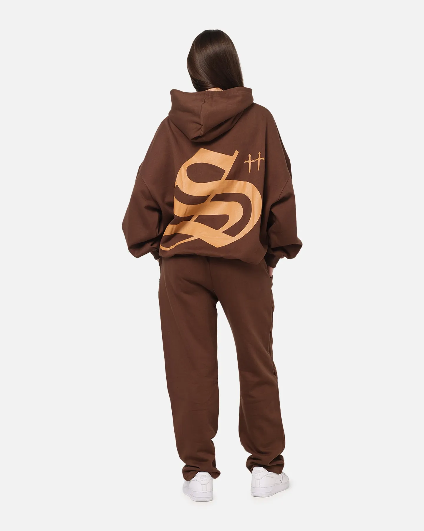 Saint Morta Sacred Script Hoodie Brown Street Season