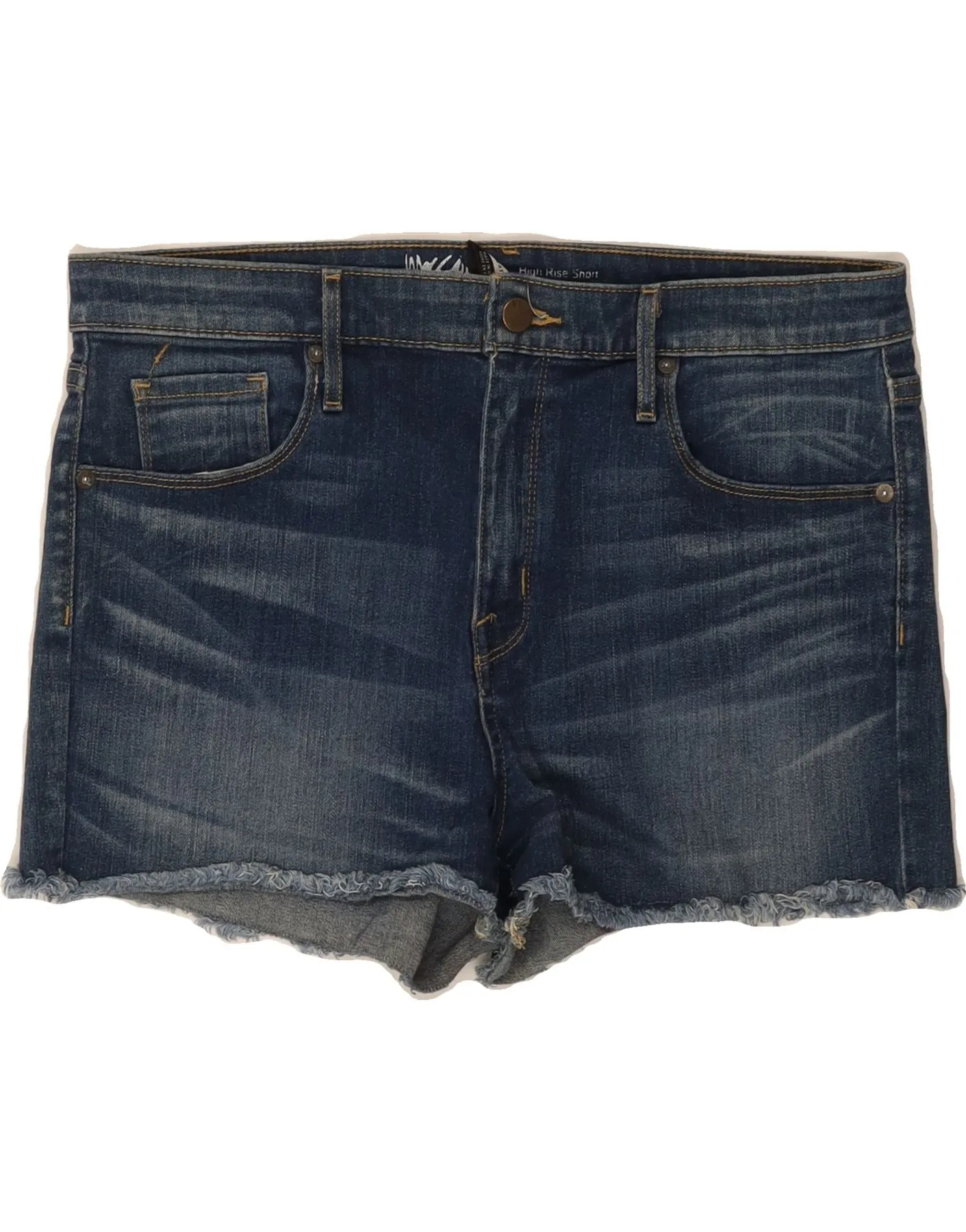 MOSSIMO Womens High Waist Denim Shorts US 14 XL W32  Blue Cotton sequined details