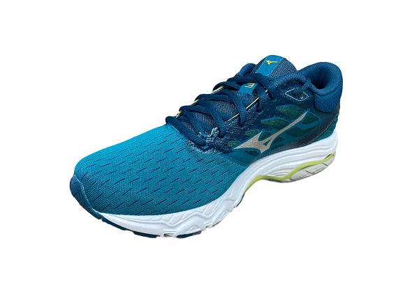 Easy Lace System Everyday Comfort Mizuno scarpa da corsa da uomo Wave Prodigy 3 J1GC201067 blu galassia argento