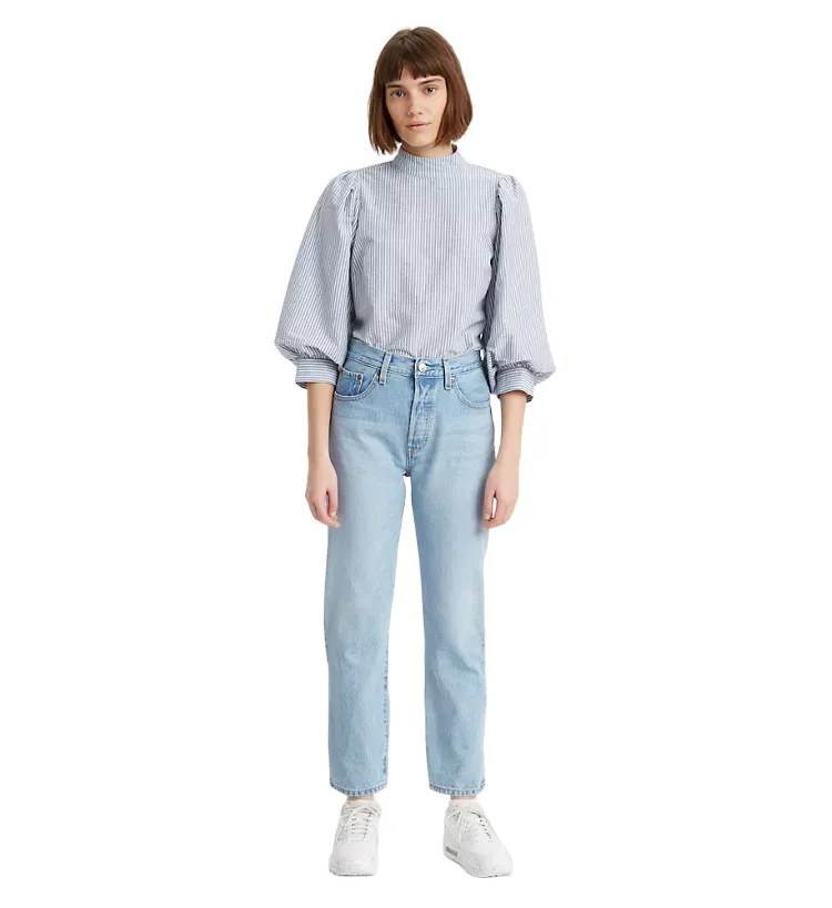 Style Focus Levi's pantalone Jeans da donna Cropped 501 Original 362000124 blu chiaro